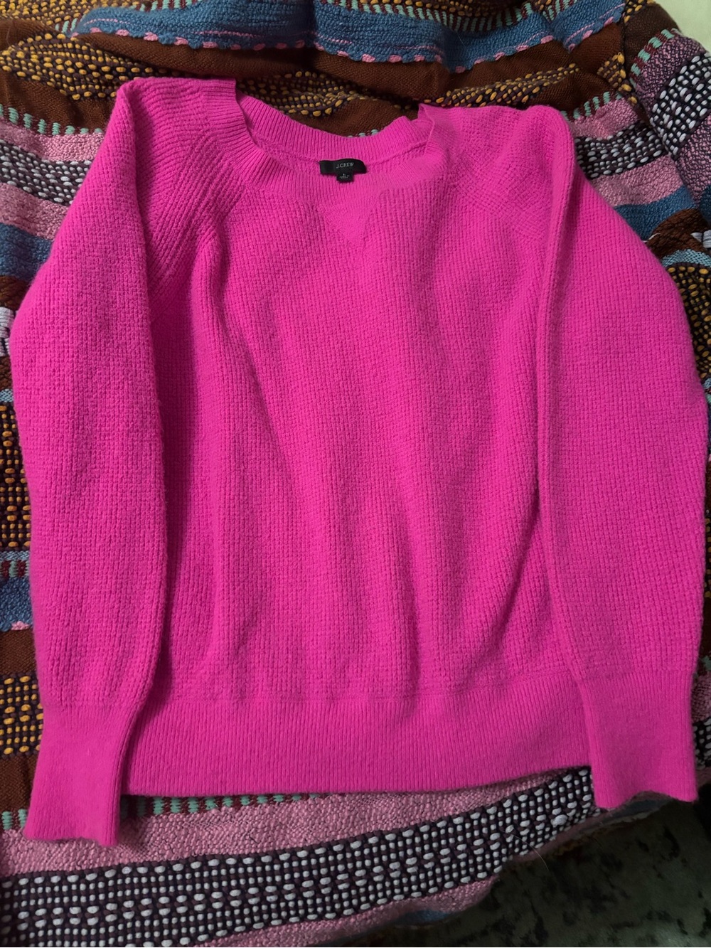 I.Crew hot pink Crewneck Sweater